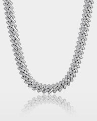 Channel Set Diamond Cuban Link Chain