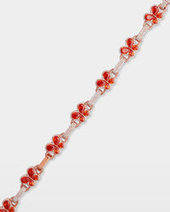 Citrine Butterfly & Diamond Link Bracelet