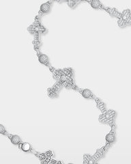 Cross & Ball Diamond Link Chain