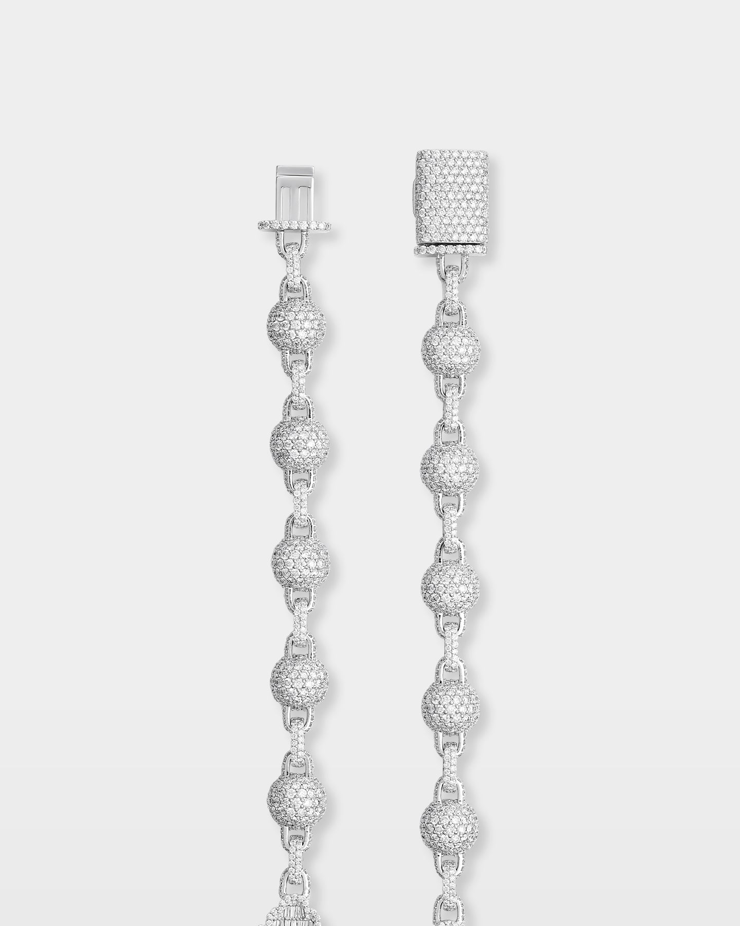 Cross & Ball Diamond Link Chain