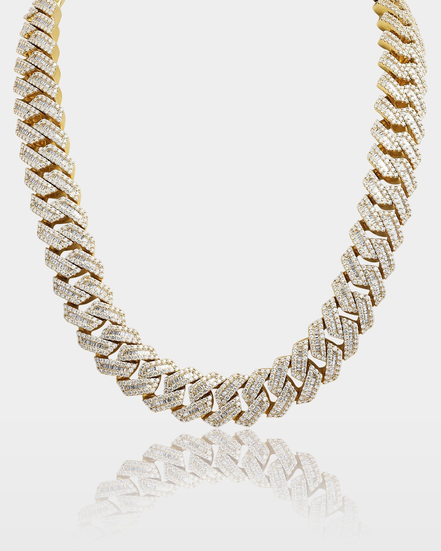 Trapezoid Diamond Cuban Link Chain