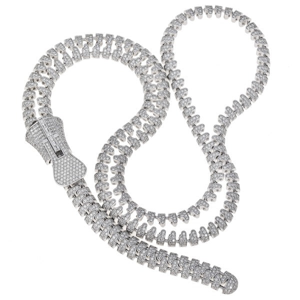Diamond Zipper Necklace