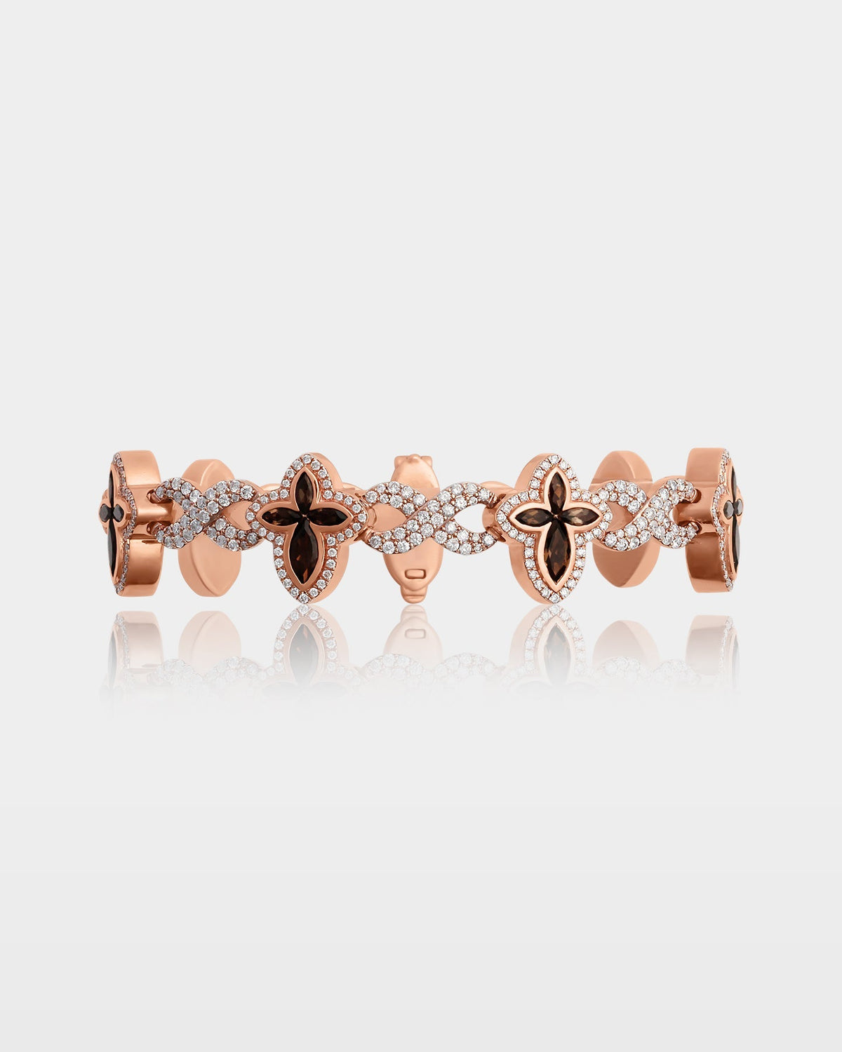 Infinity & Chocolate Diamond Cross Link Bracelet