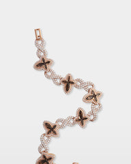 Infinity & Chocolate Diamond Cross Link Bracelet