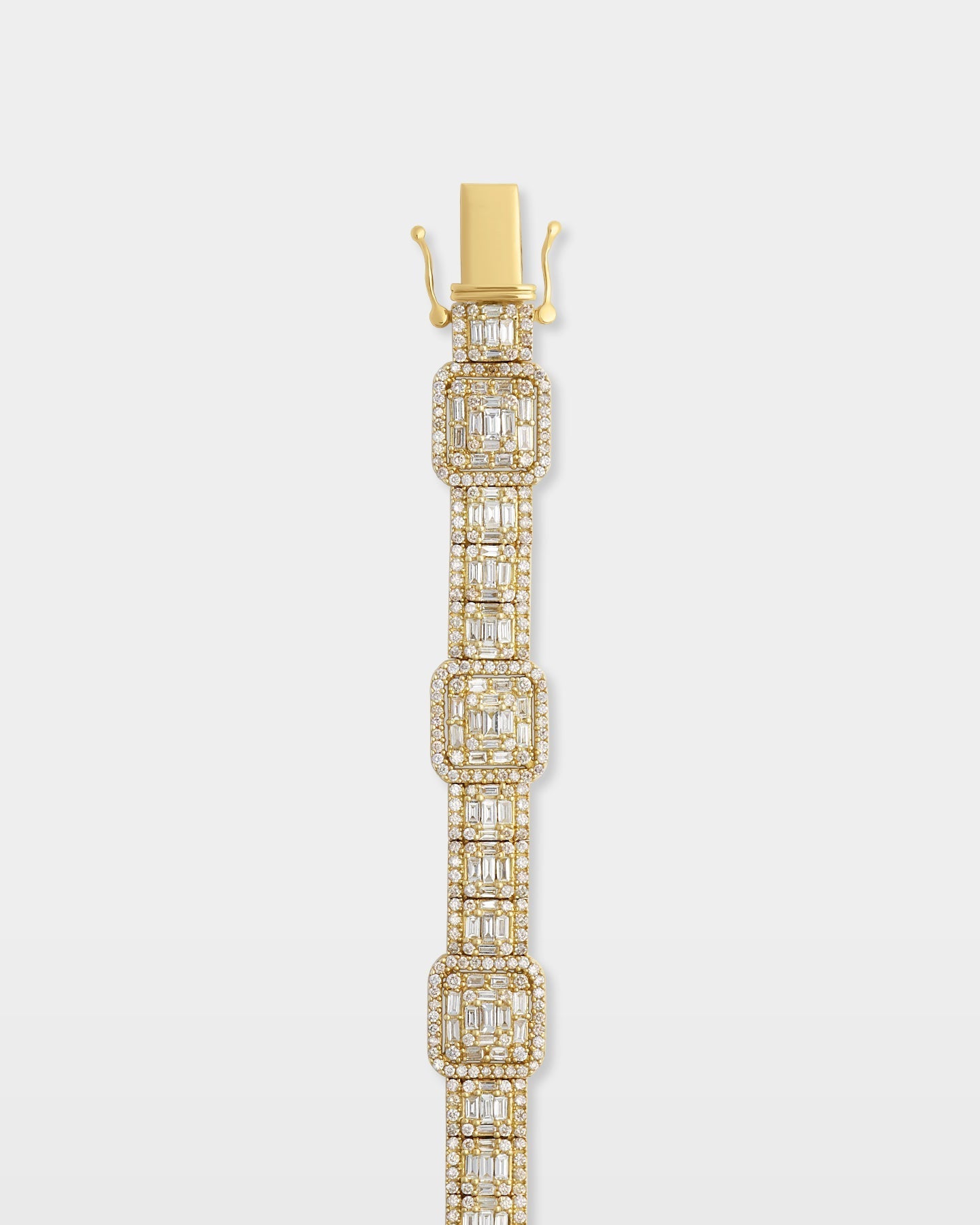 Mixed Cut Square Link Diamond Bracelet