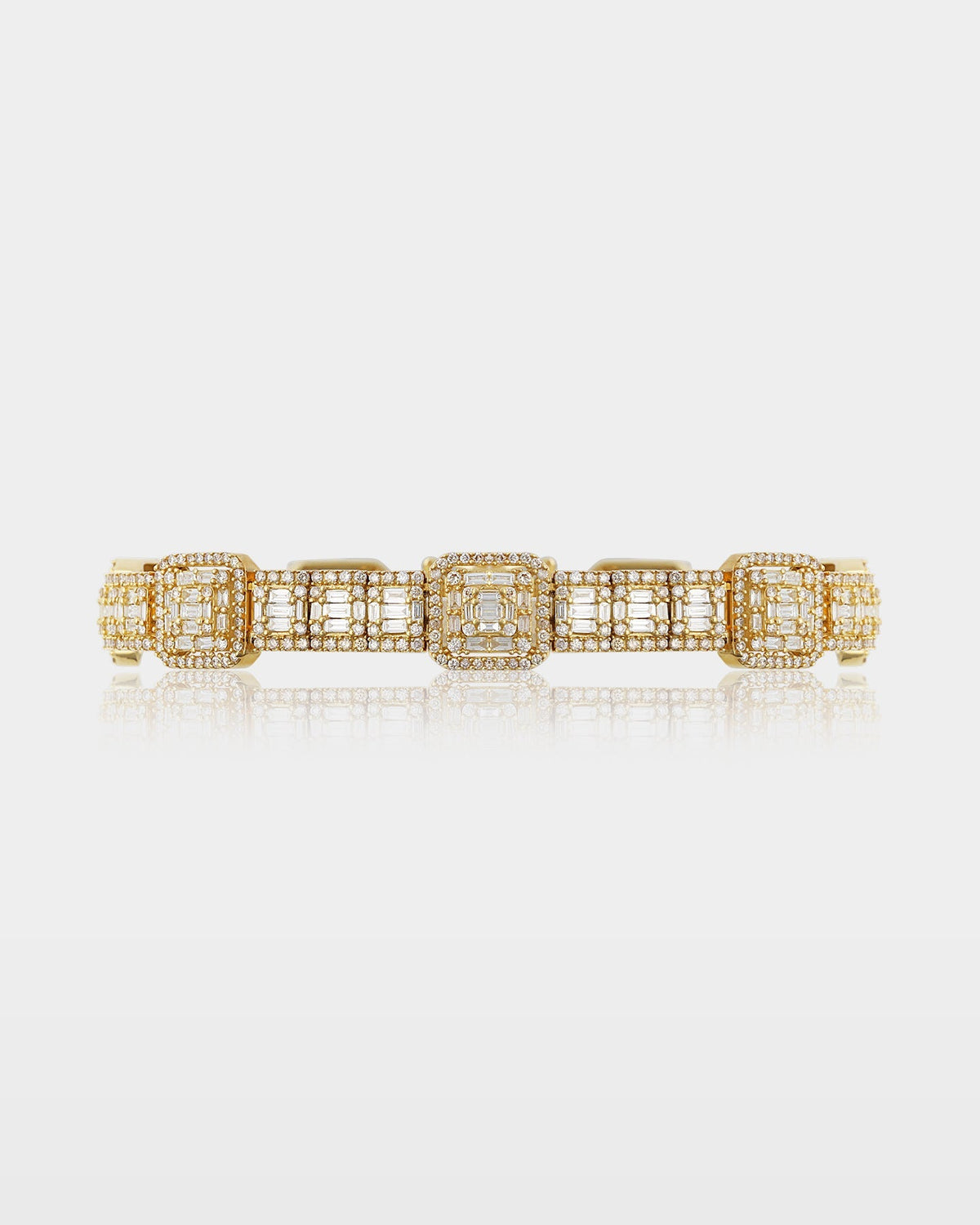 Mixed Cut Square Link Diamond Bracelet