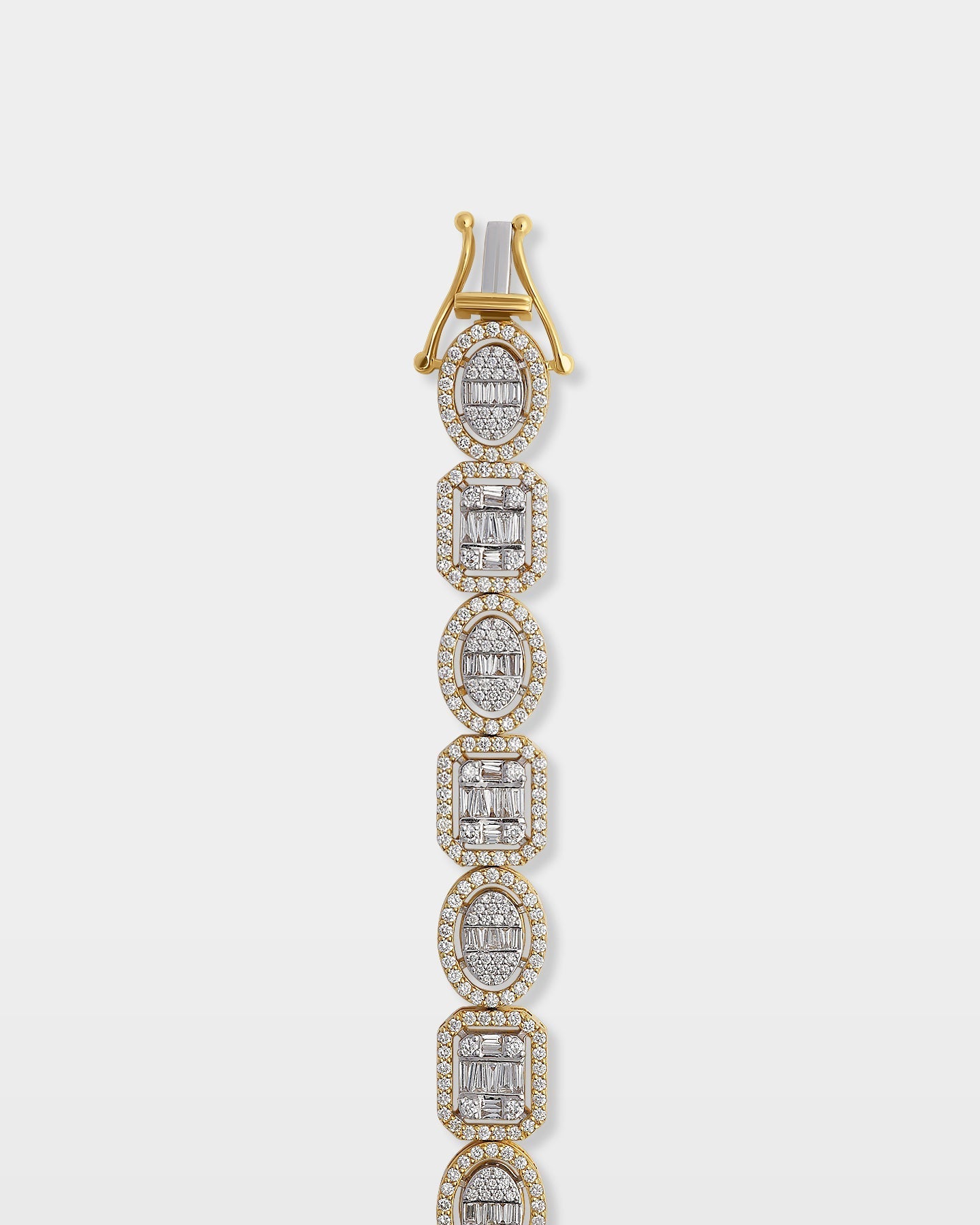 Mixed Shape Diamond Halo Bracelet