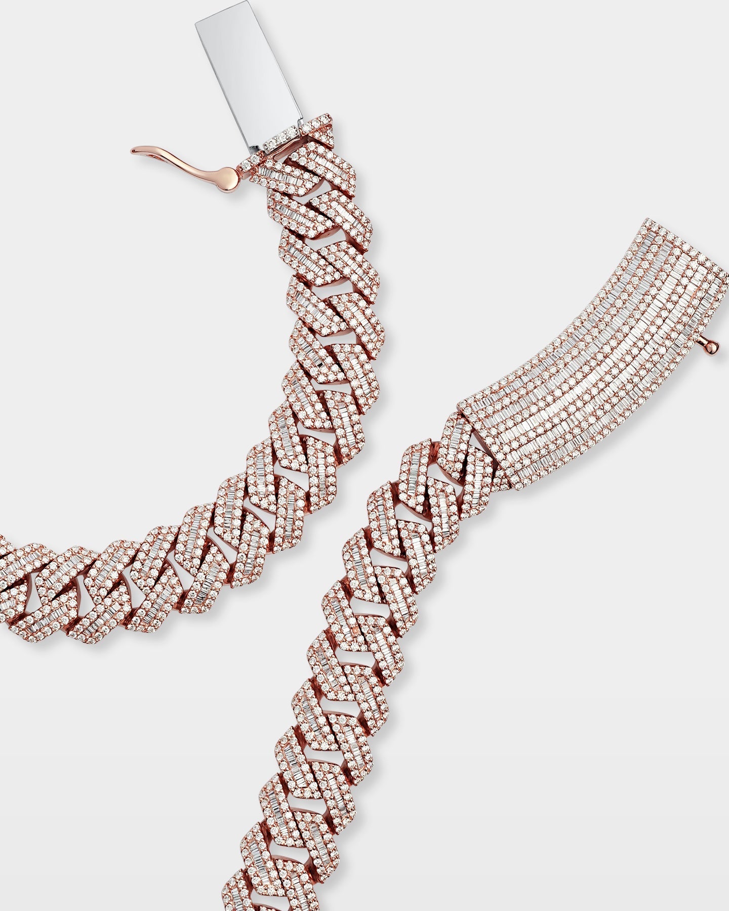 Gold Diamond Cuban Link Chain