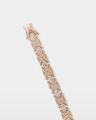 Gold Geometric Diamond Link Bracelet