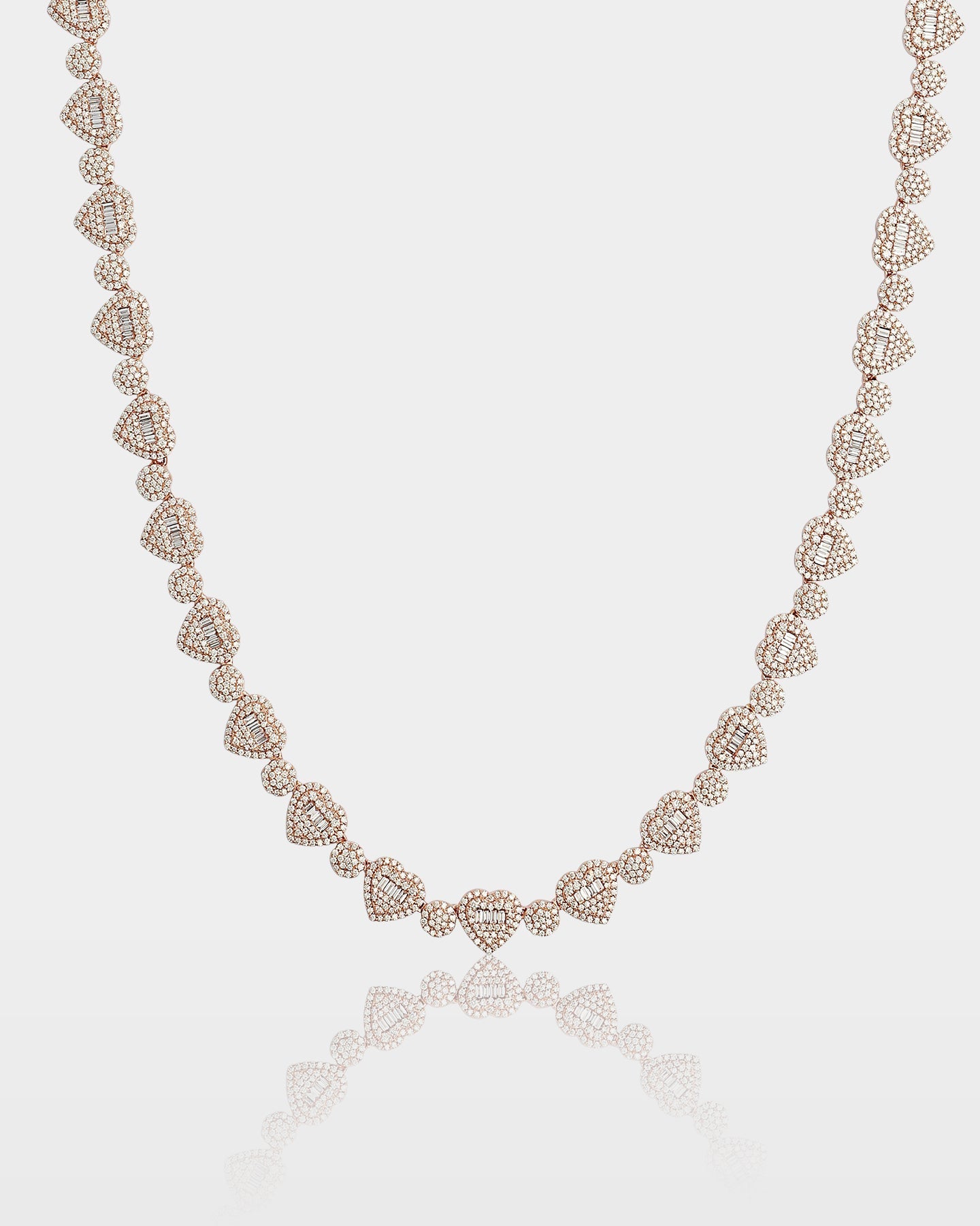 Heart & Circle Diamond Link Chain
