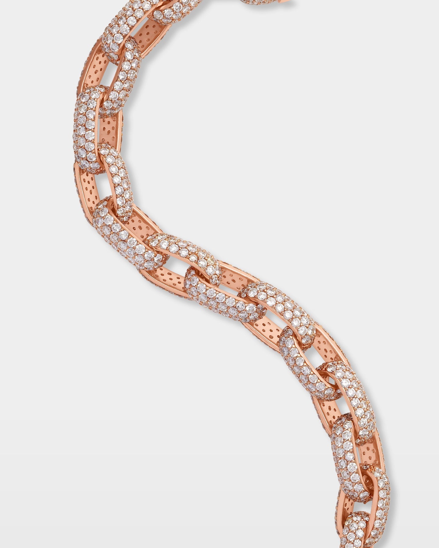 Gold Pavé Diamond Chain Bracelet