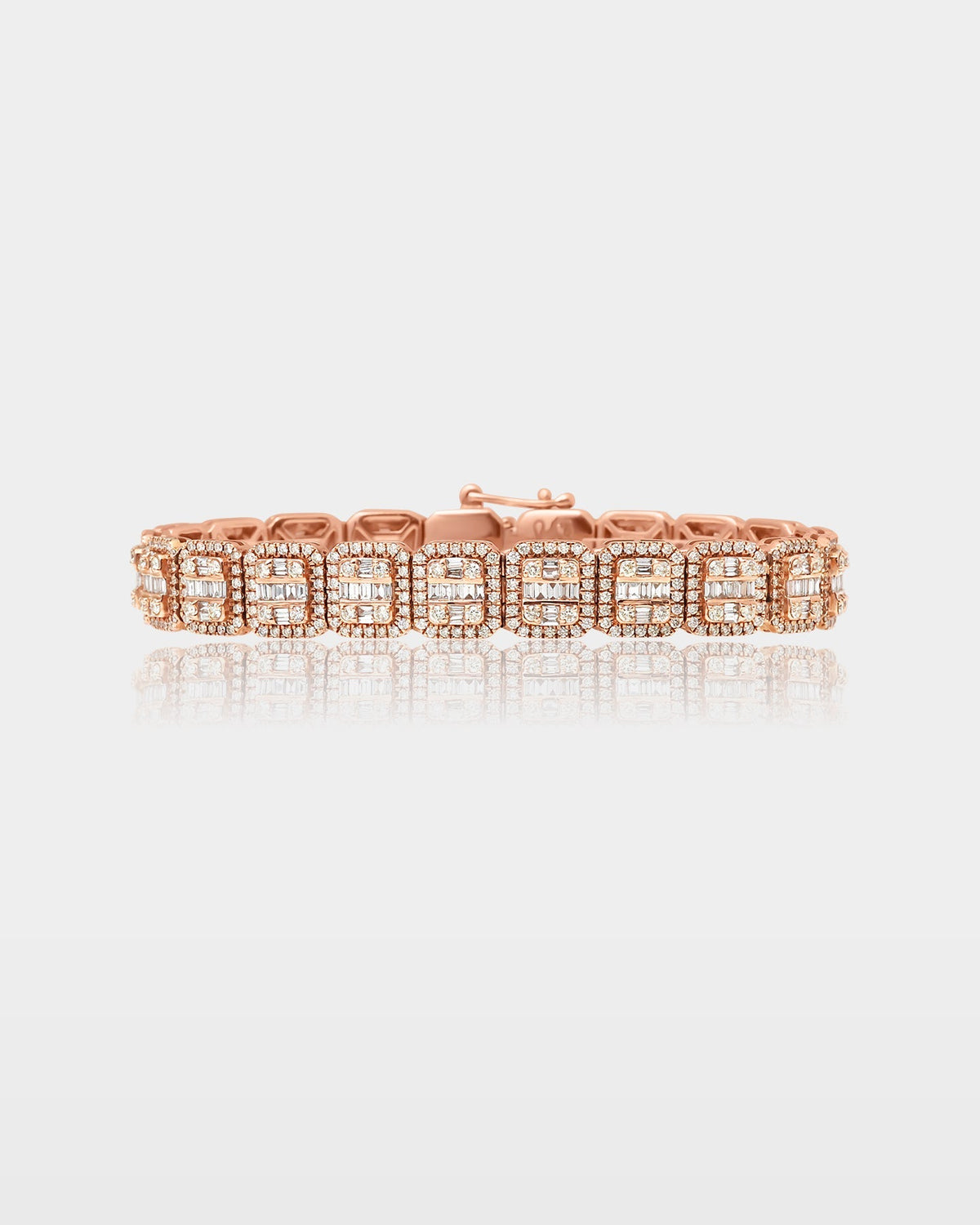 Square Link Diamond Bracelet