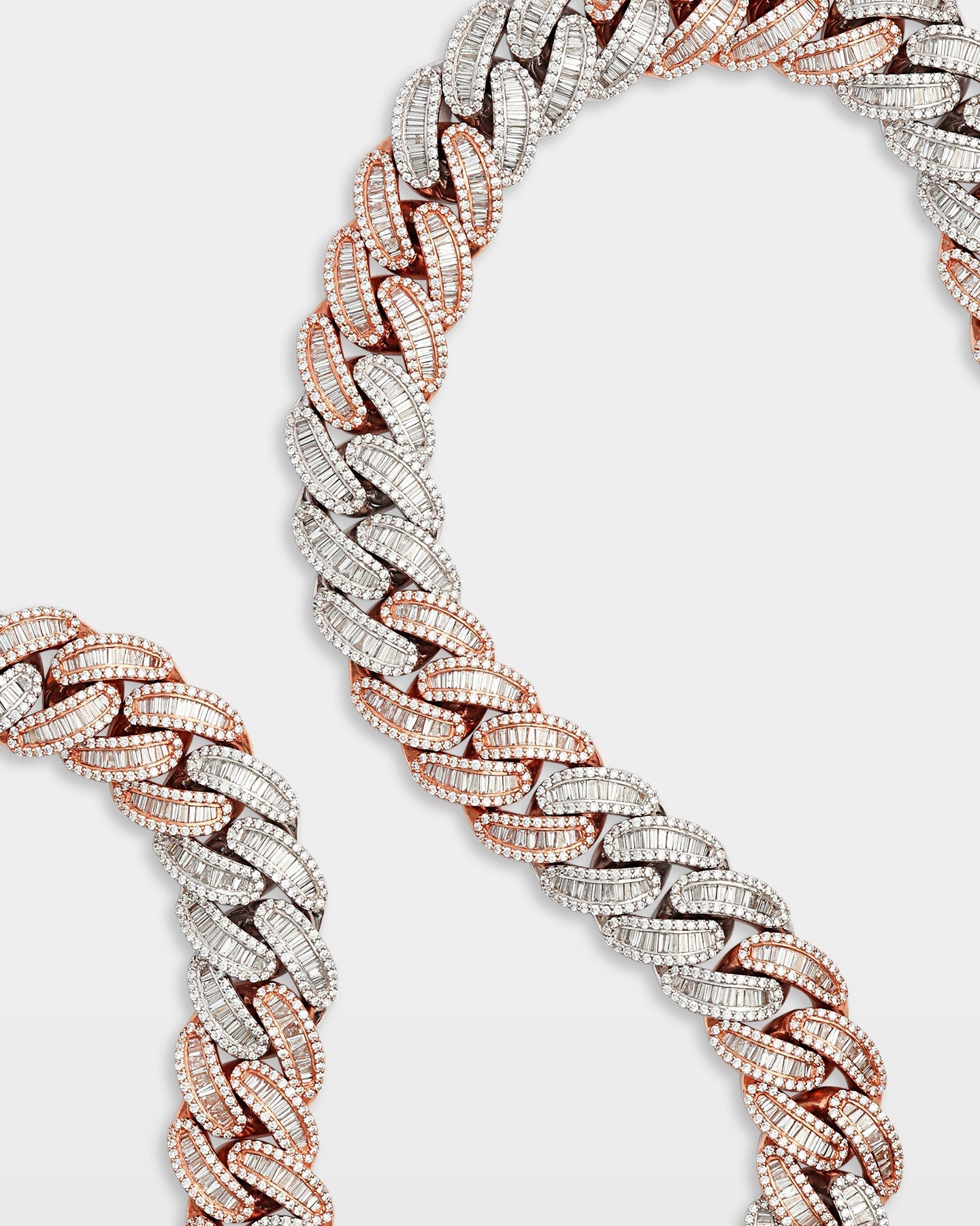 Two Tone Diamond Miami Cuban Link Chain