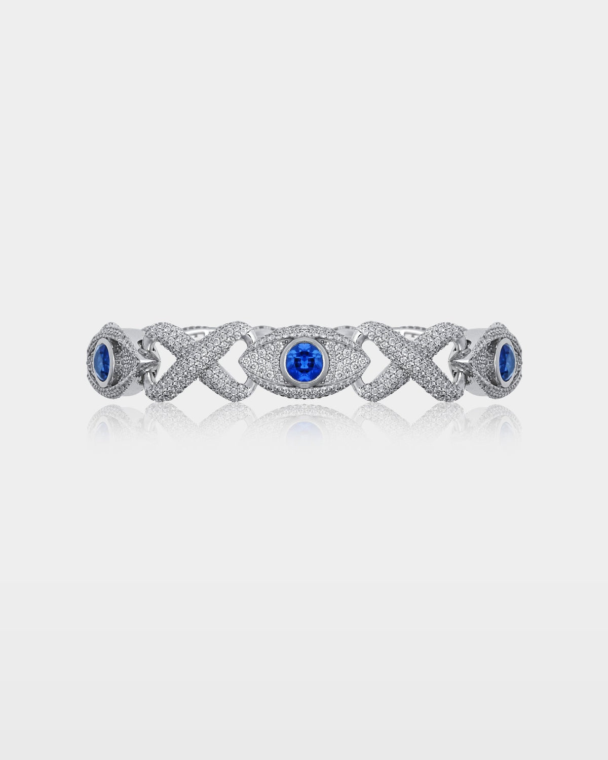 Sapphire Eye & Infinity Diamond Bracelet
