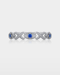 Sapphire Eye & Infinity Diamond Bracelet