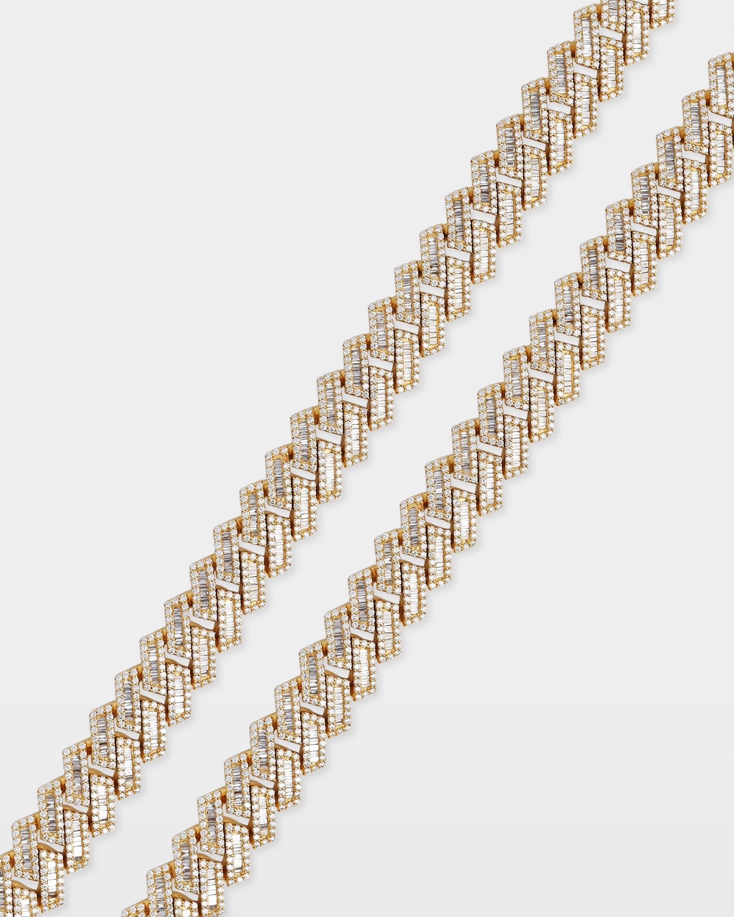 Trapezoid Diamond Cuban Link Chain