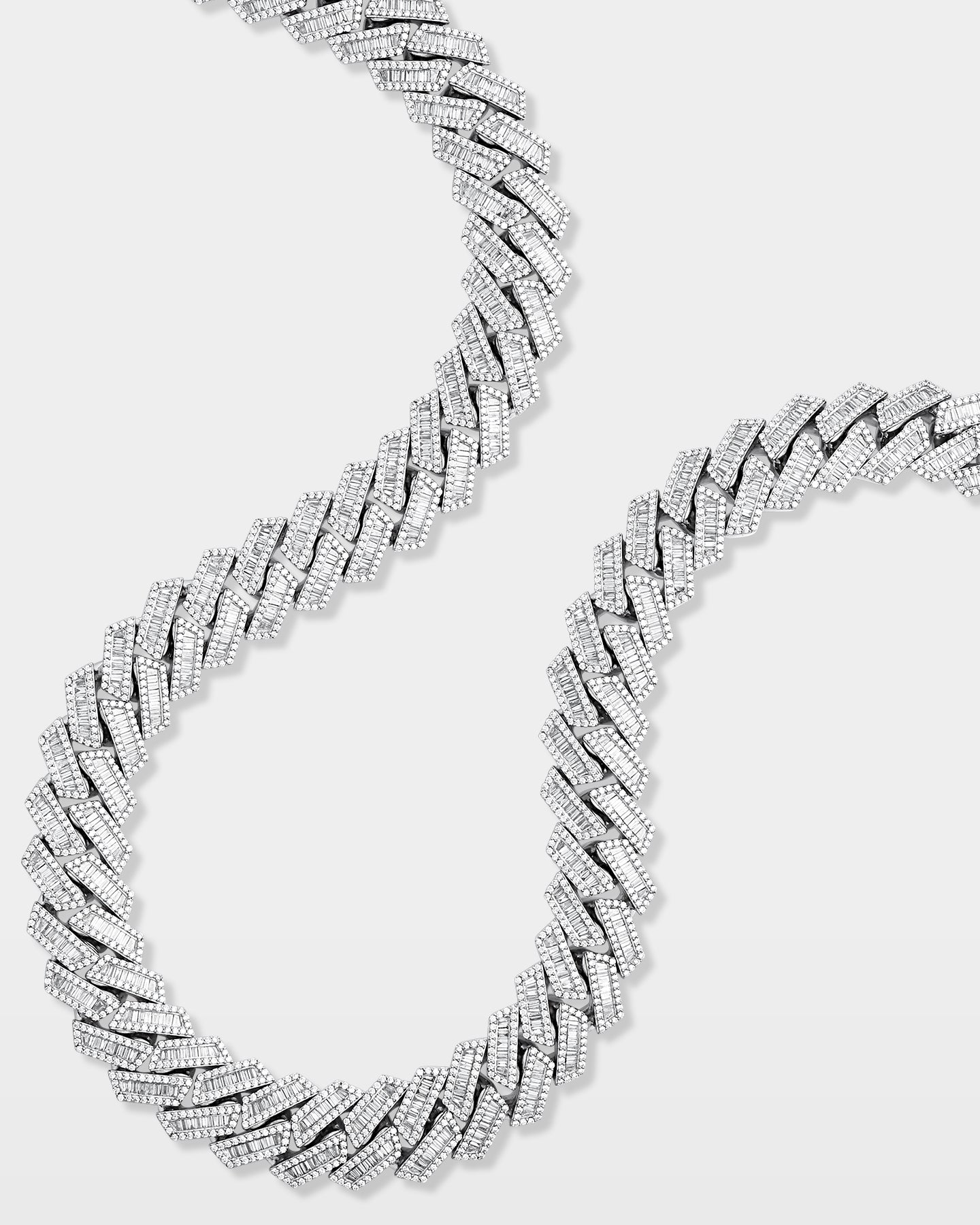 Trapezoid Diamond Cuban Link Chain