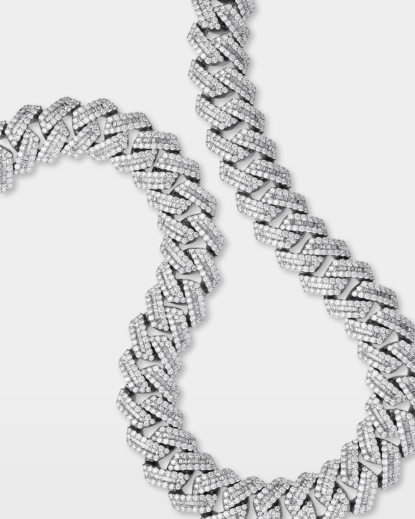 Trapezoid Diamond Cuban Link Chain