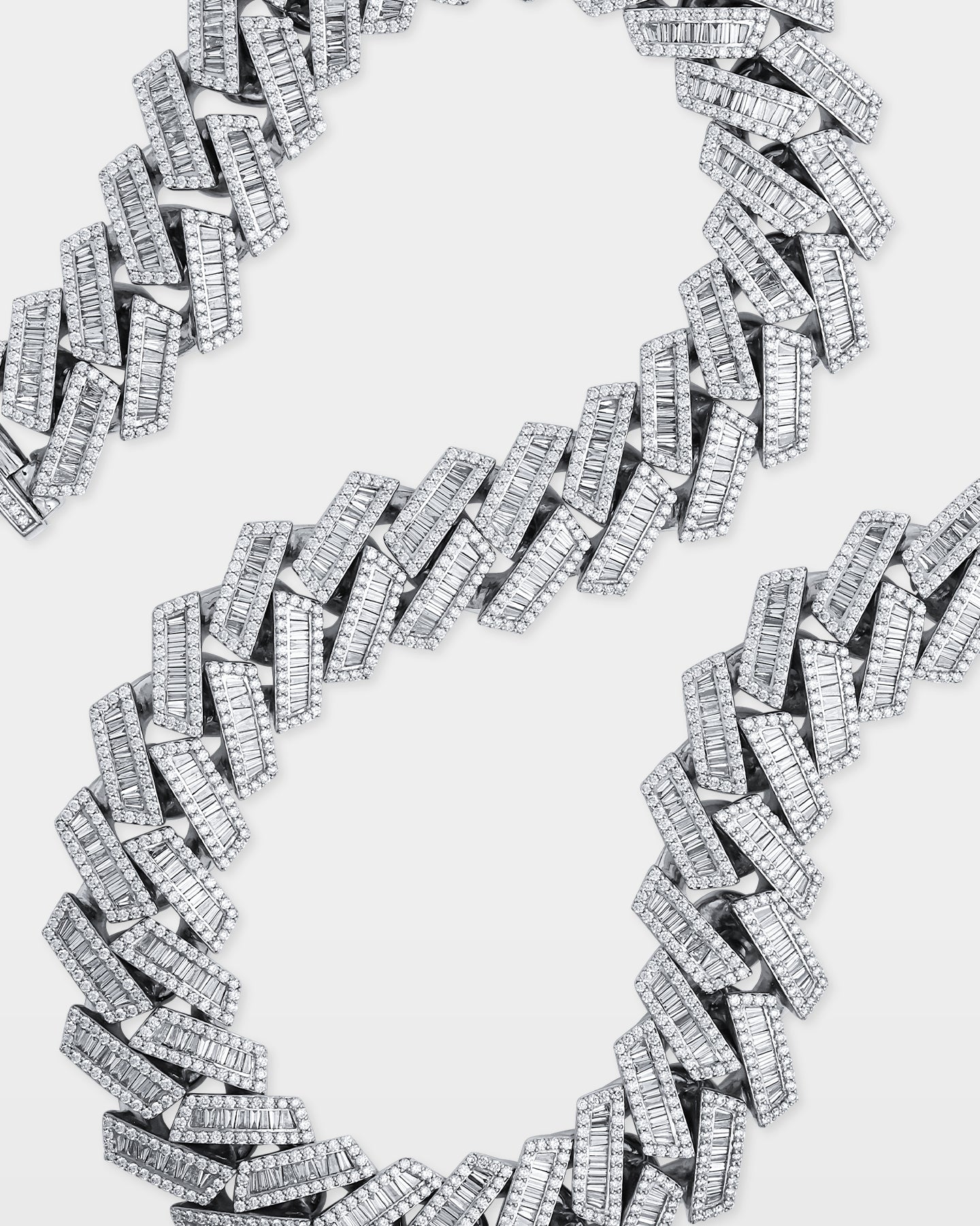 Trapezoid Diamond Cuban Link Chain