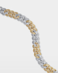 Two-Tone Diamond Cuban Link Bracelet