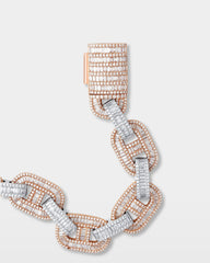 Two-Tone Diamond Mariner Link Bracelet