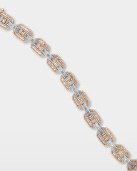 Two-Tone Gucci Link Diamond Bracelet