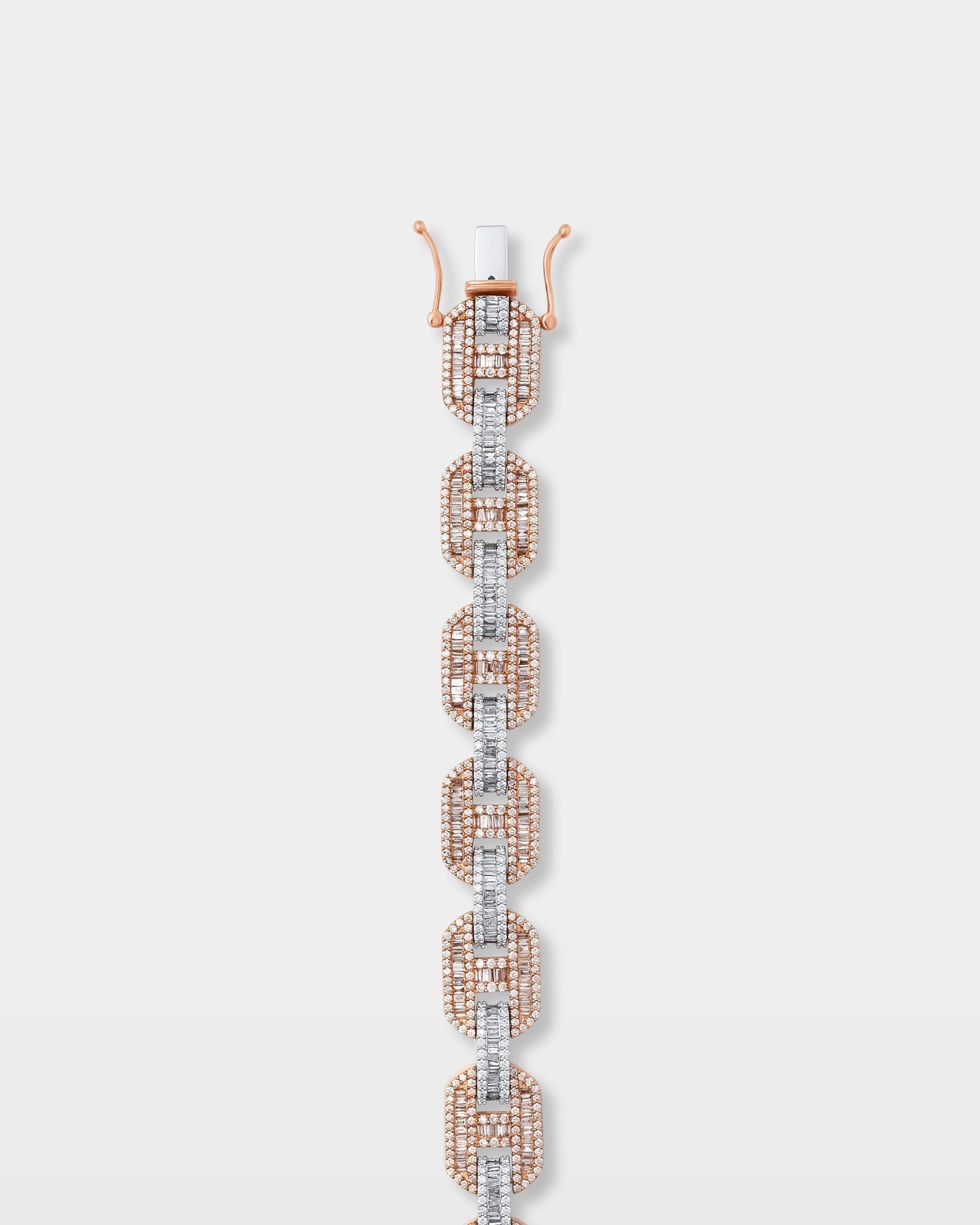 Two-Tone Gucci Link Diamond Bracelet