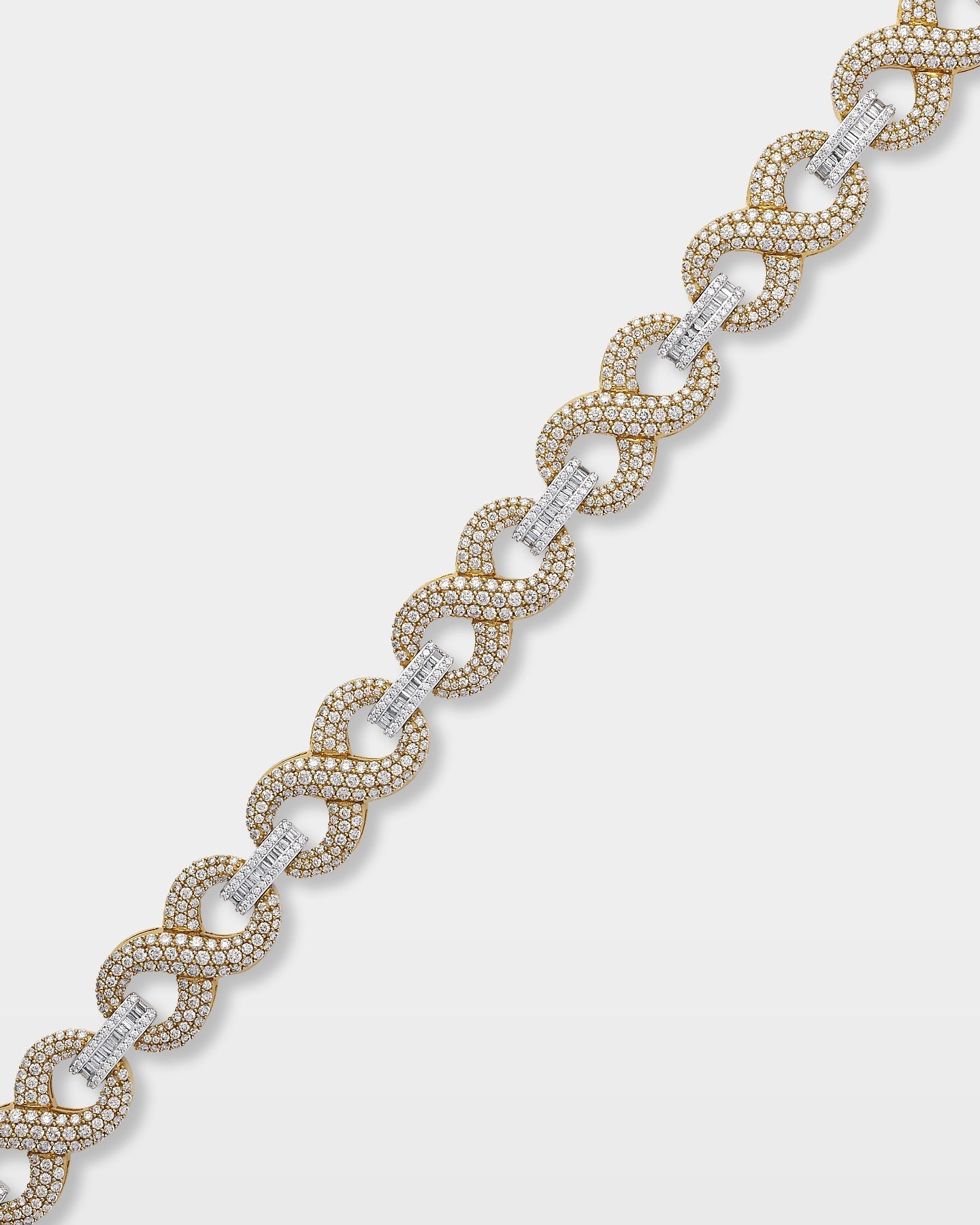 Two-Tone Infinity Diamond Link Bracelet