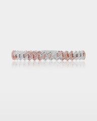 Two-Tone Miami Cuban Link Diamond Bracelet Small
