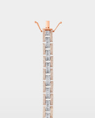 Two-Tone Triple Row Diamond Bracelet