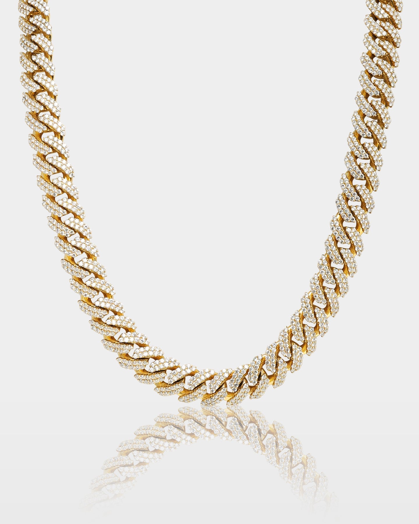 Two Row Diamond Miami Cuban Link Chain