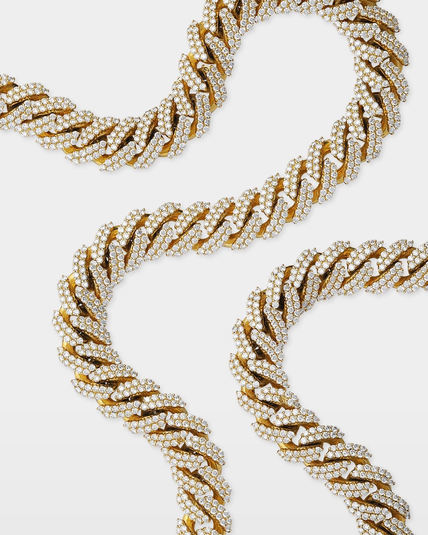 Two Row Diamond Miami Cuban Link Chain