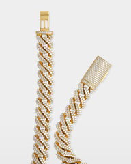 Two Row Diamond Miami Cuban Link Chain