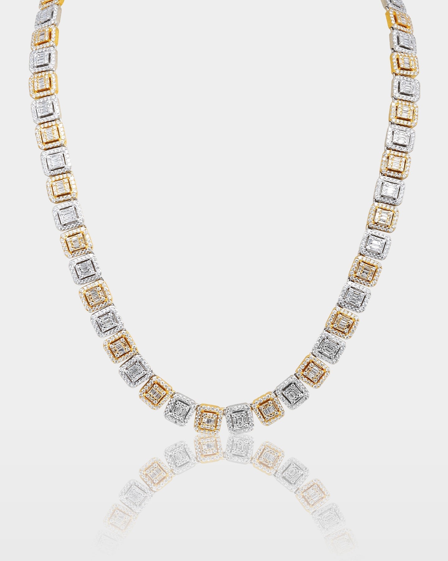 Two Tone Square Link Diamond Chain