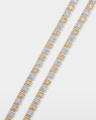 Two Tone Square Link Diamond Chain