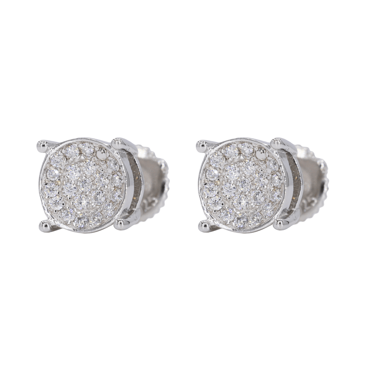 Iced Circle Bowl VVS Moissanite Daimond Earrings