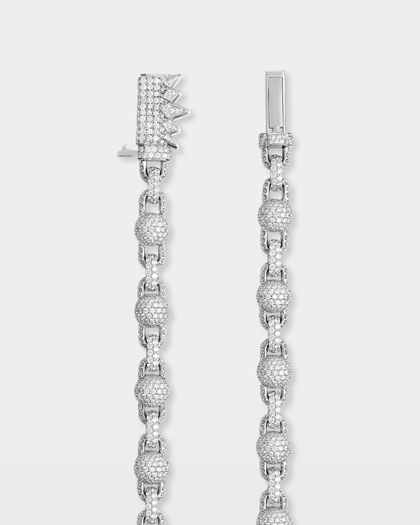 Clover & Ball Diamond Link Chain