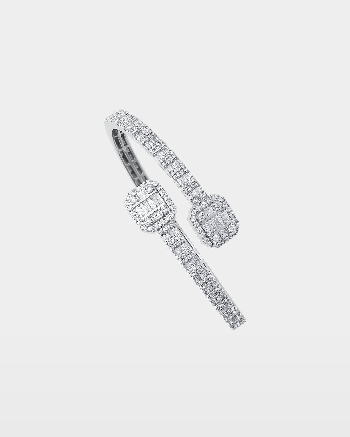 Cushion Halo Diamond Bangle