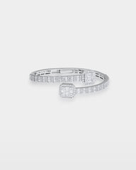 Cushion Halo Diamond Bangle