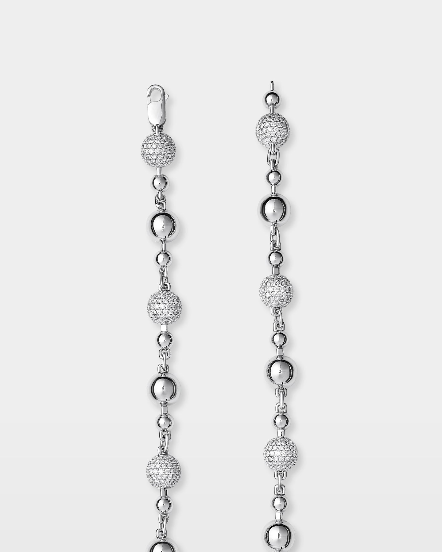 Pavé Bead & Ball Diamond Link Chain