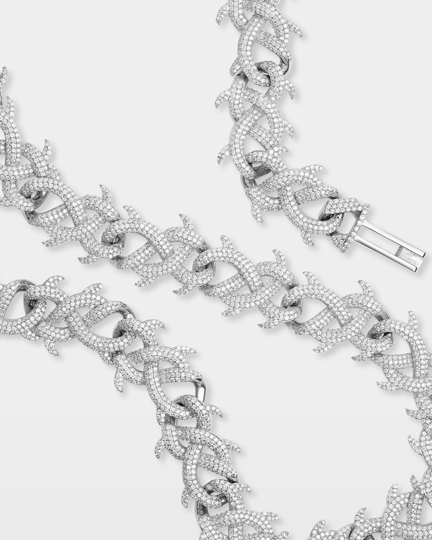Spiked Diamond Cuban Link Chain