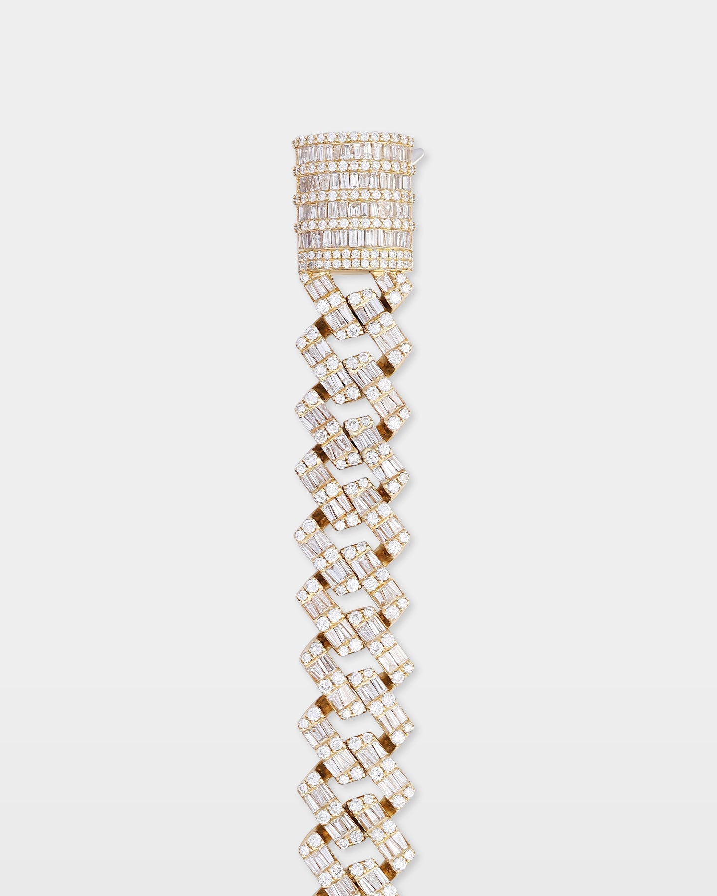 Diamond Baguette Cuban Link Bracelet