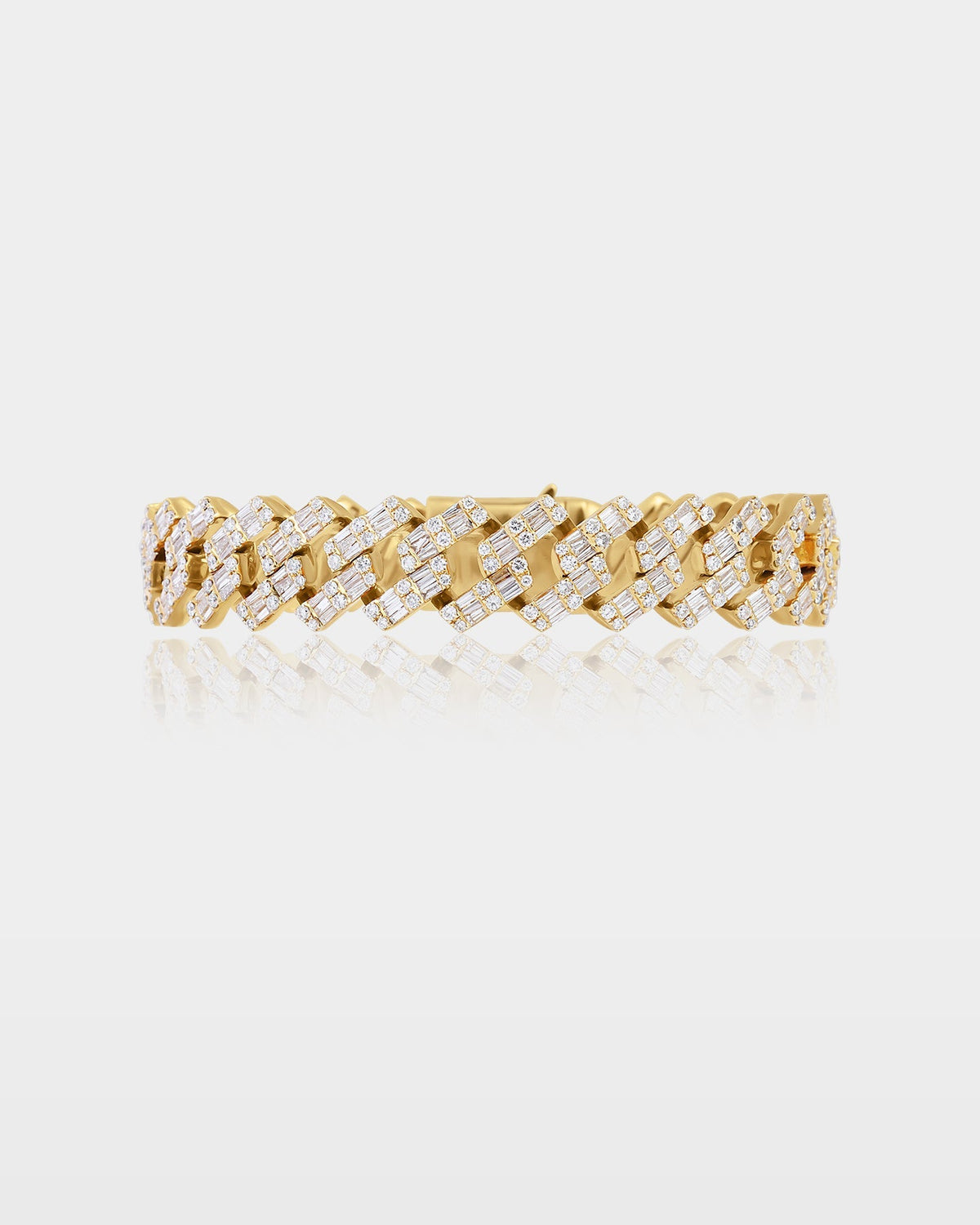 Diamond Baguette Cuban Link Bracelet