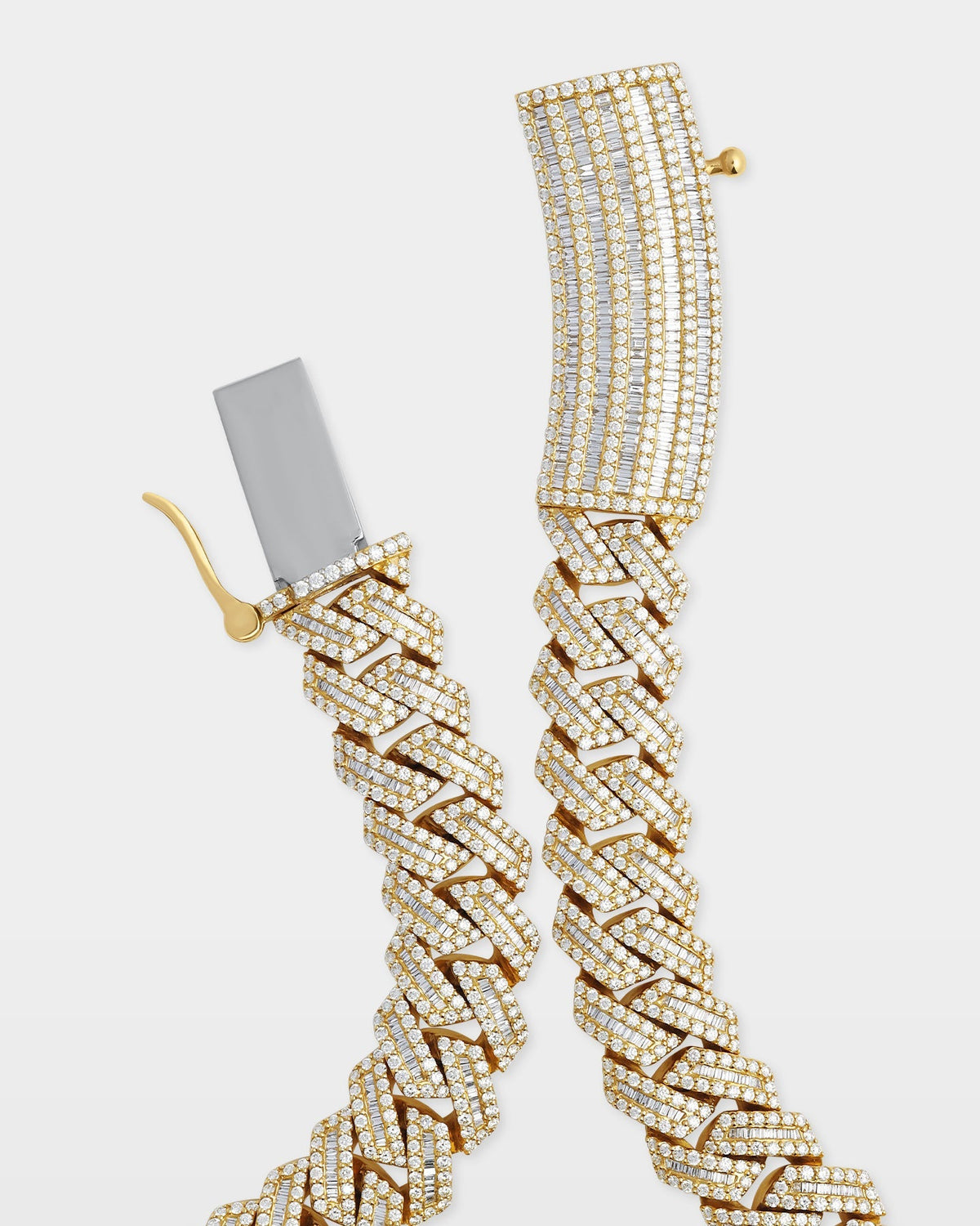 Gold Diamond Cuban Link Chain