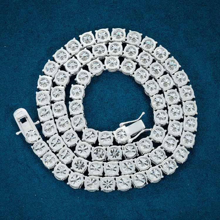 6MM Moissanite Tennis Chain 14K Gold