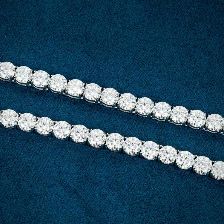 6MM Moissanite Tennis Chain 14K Gold