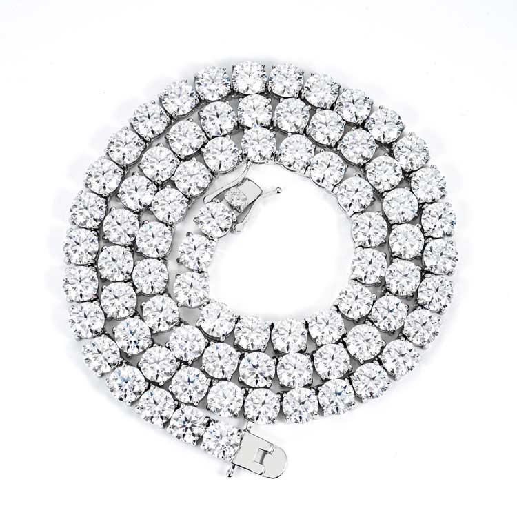 6MM Moissanite Tennis Chain 14K Gold